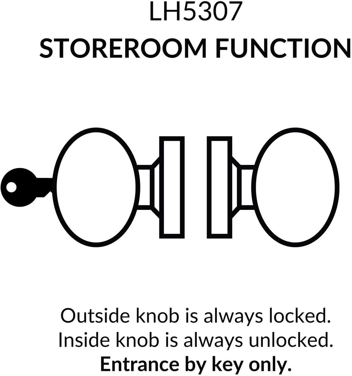 Cylindrical Door Knob Lock Passage Function Polished Brass I75147