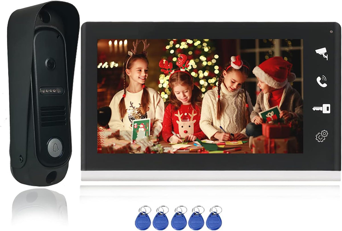 Wired Video Doorbell Intercom System with 7 Inch Monitor Q387500