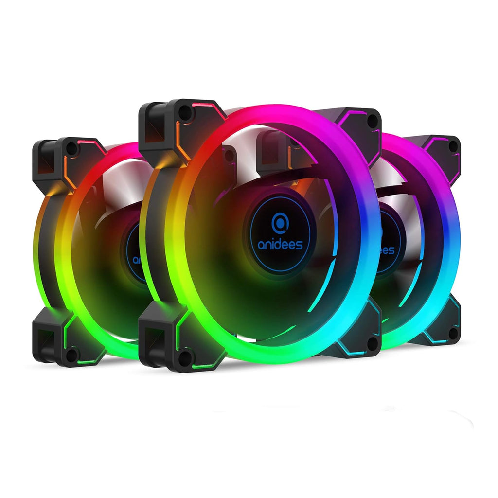 140mm 3pcs RGB PWM Dual Light Loop Fan V3189