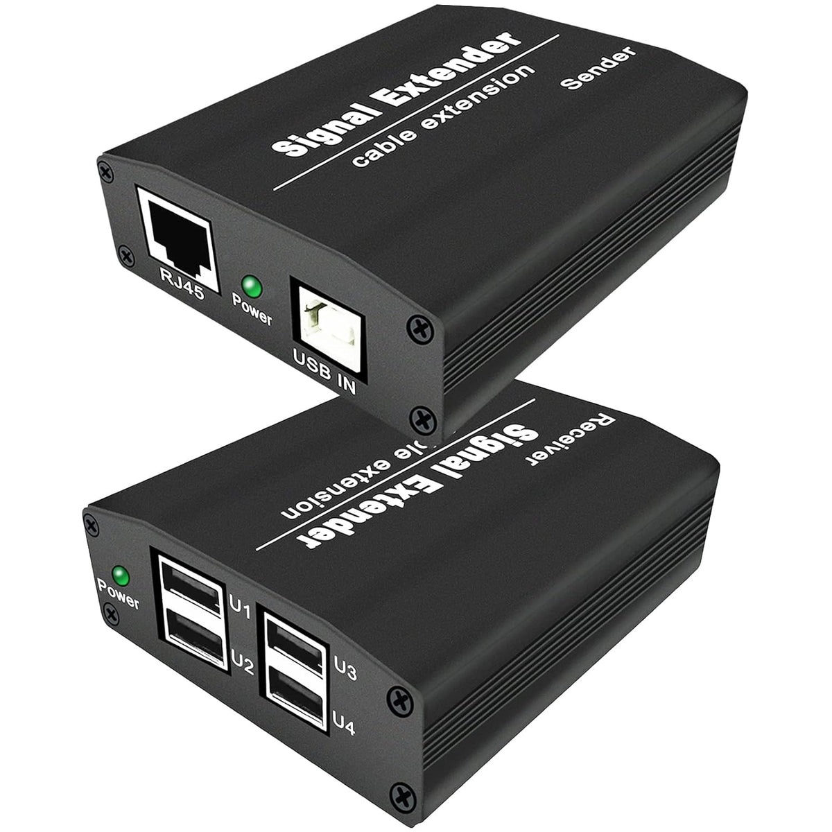 USB Extender up to 164ft/50m Over Cat5/5e/6/7 4 USB2.0 Ports Y81248