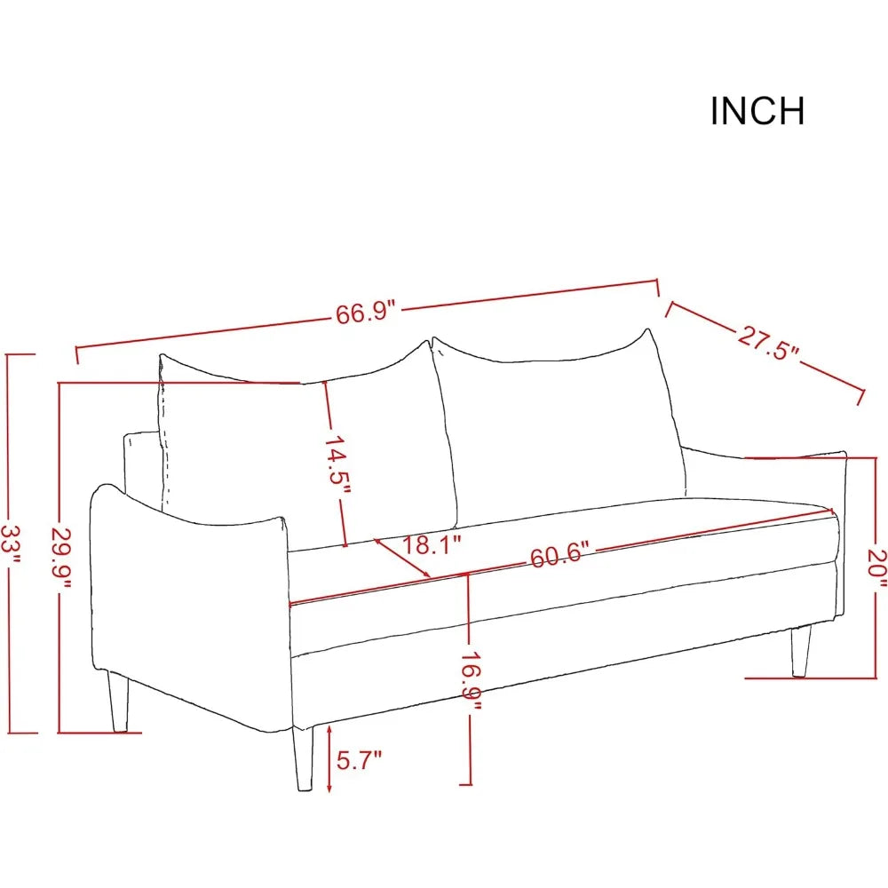 Upholstered 2-Seater Sofa I613017