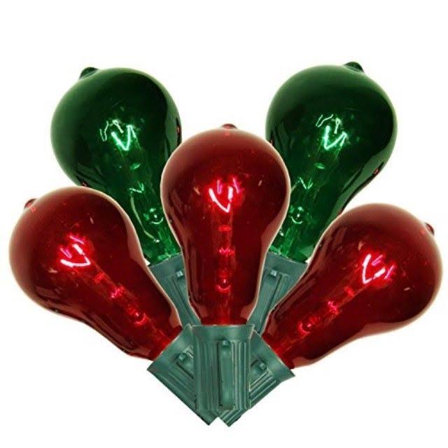 Set of 10 Red and Green Christmas Lights K9412