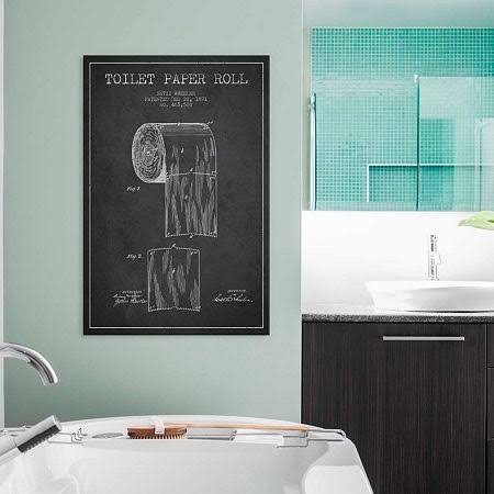 Charcoal Patent Blueprint Canvas Print D8116