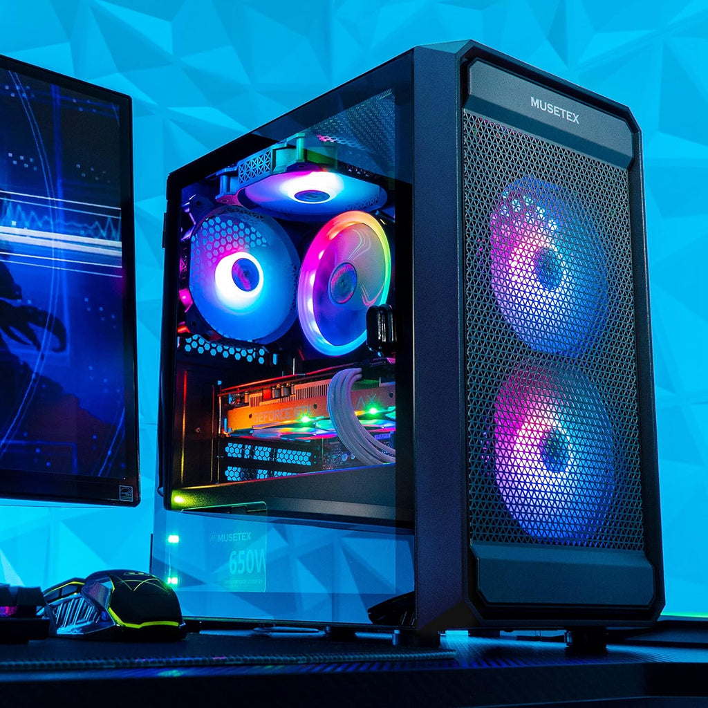 Matx PC Case with 2pcs ARGB Fans Mesh Airflow T355