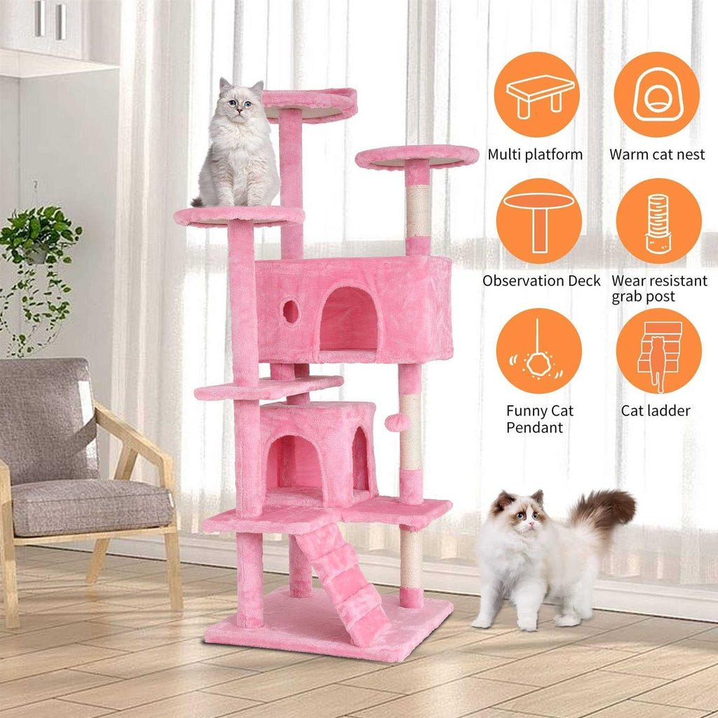 54in Cat Tree Tower with Scratching Posts L760