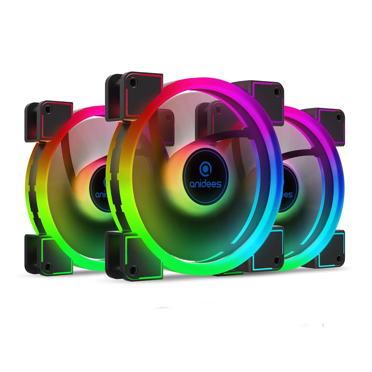 140mm 3pcs RGB PWM Dual Light Loop Fan V3189