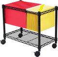 Wire Mobile Letter/Legal File Cart Black L1470