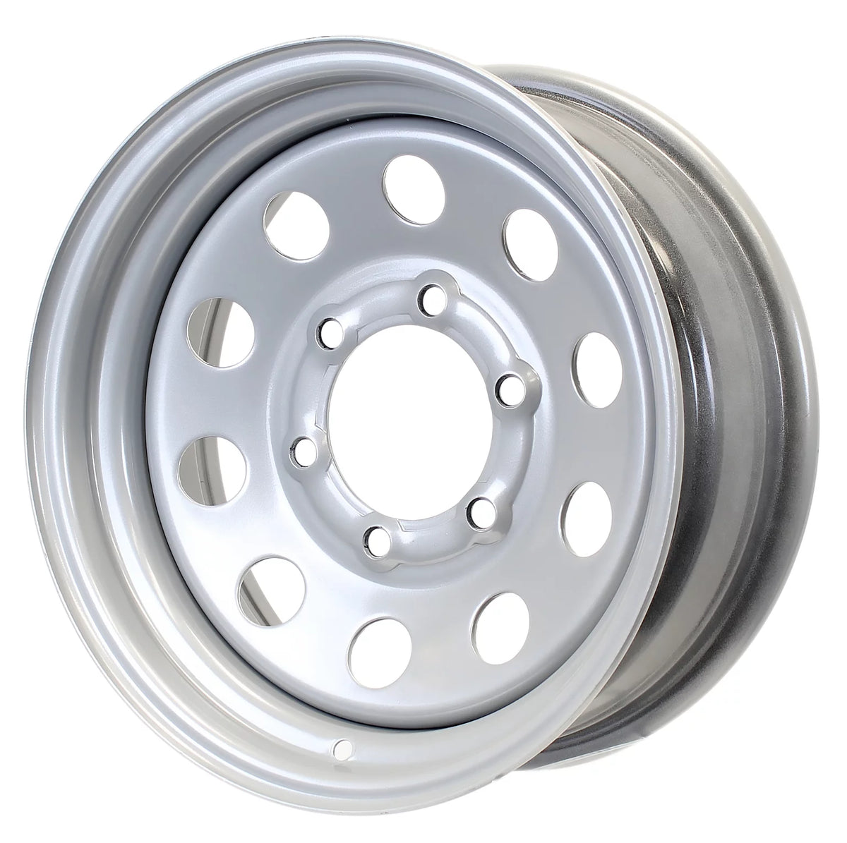 15x6 Modular 6 Bolt Hole Silver Trailer Wheel Rim I219083
