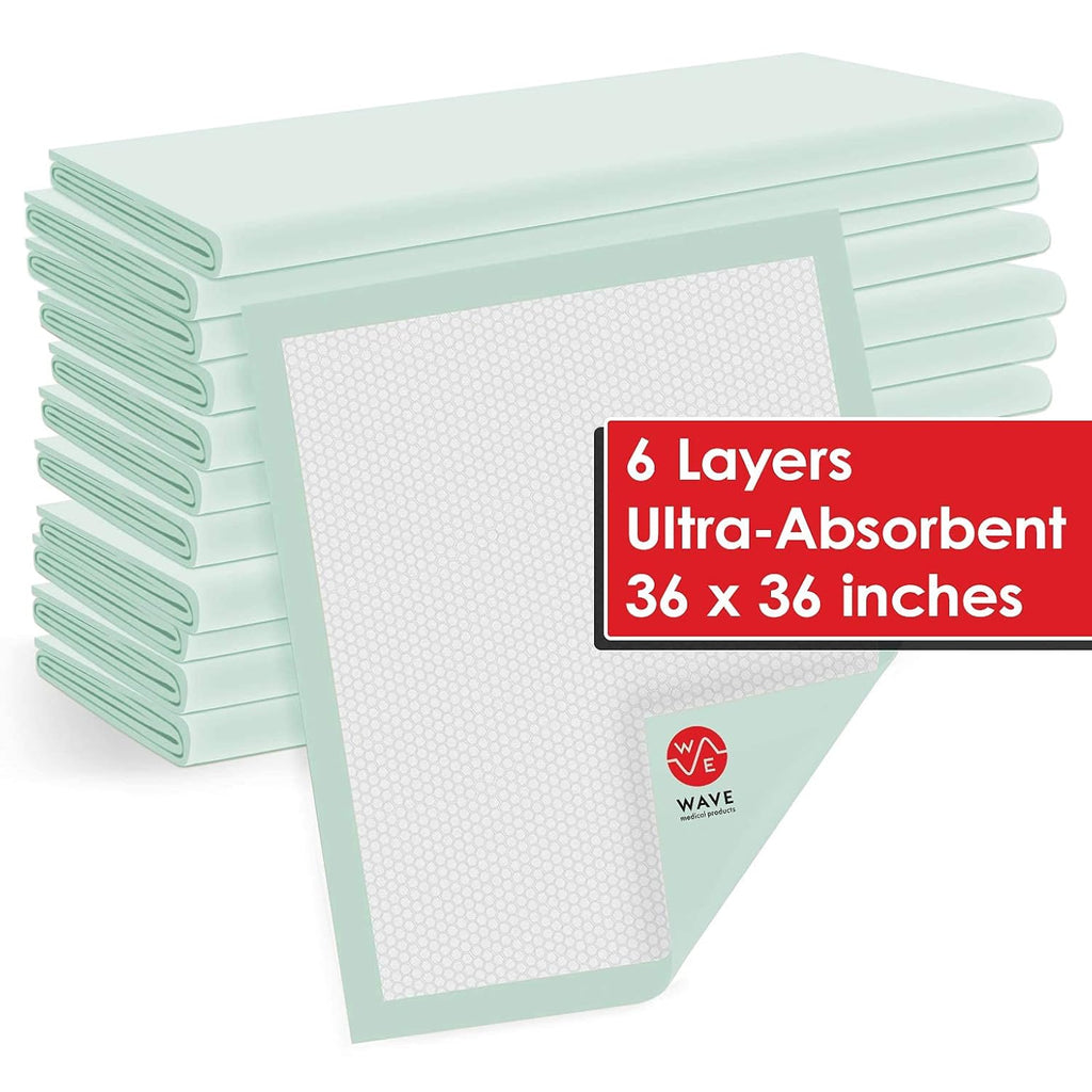 Heavy Absorbency Disposable Bed Pads, 36 x 36 Quilted, 50 Per Case S5739