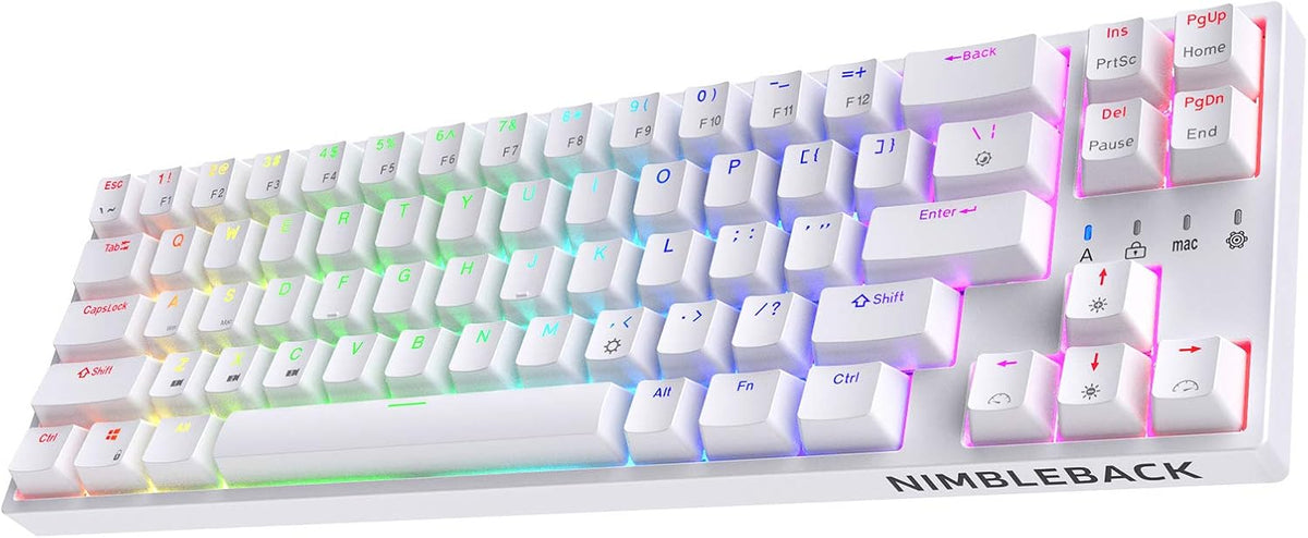 White 65% Mechanical Keyboard with Hot-Swappable Brown Switch O3899