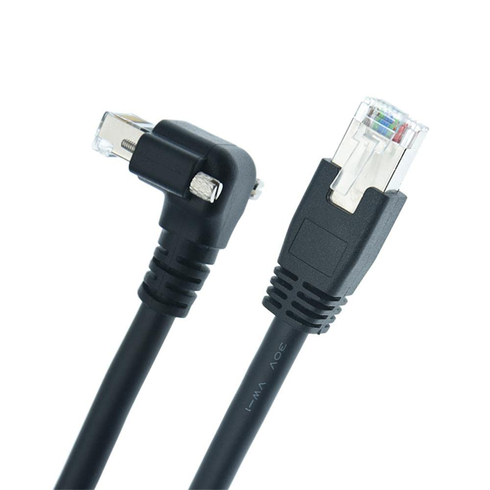 Cat6 Screw Lock Horizontal RJ45 High-Flex Towline Cable 5M 180° W224159