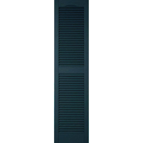 12 inch x 80 inch Vinyl Cathedral Top Open Louver Shutter Y771