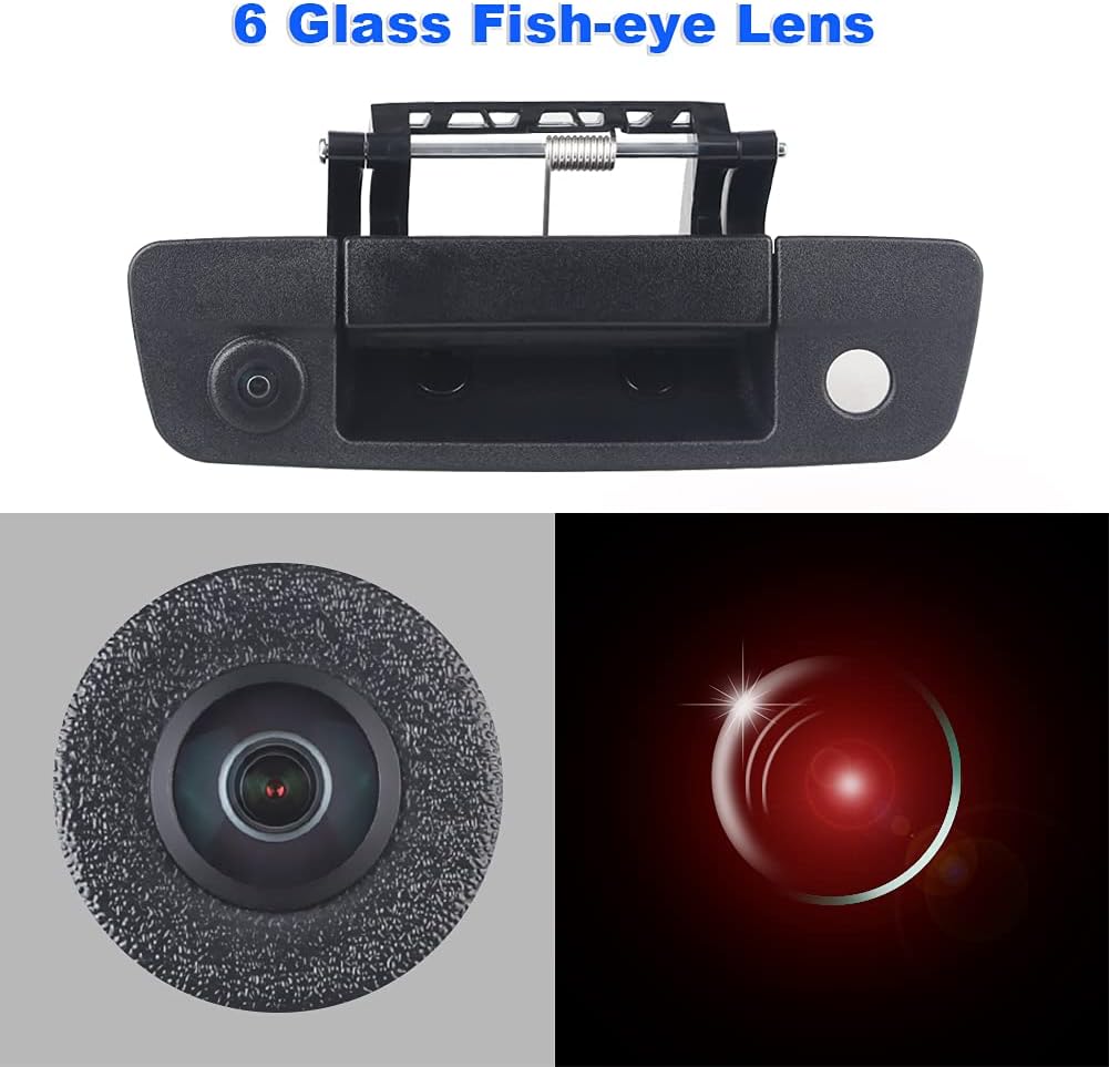 Black Waterproof Rear View Backup Camera Tailgate Handle O19762