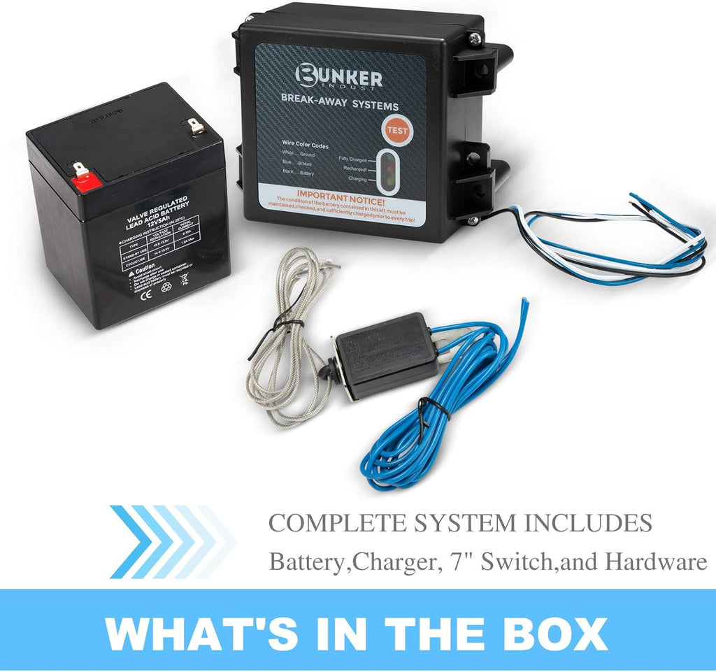 Trailer Brakes Breakaway Kit with 12V 5AH Battery S5607