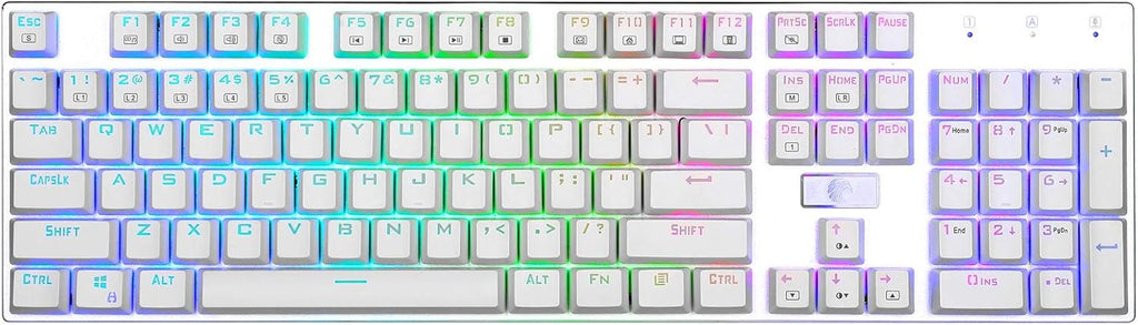 RGB Mechanical Gaming Keyboard, Blue Switches, Wired 104 Keys B36974