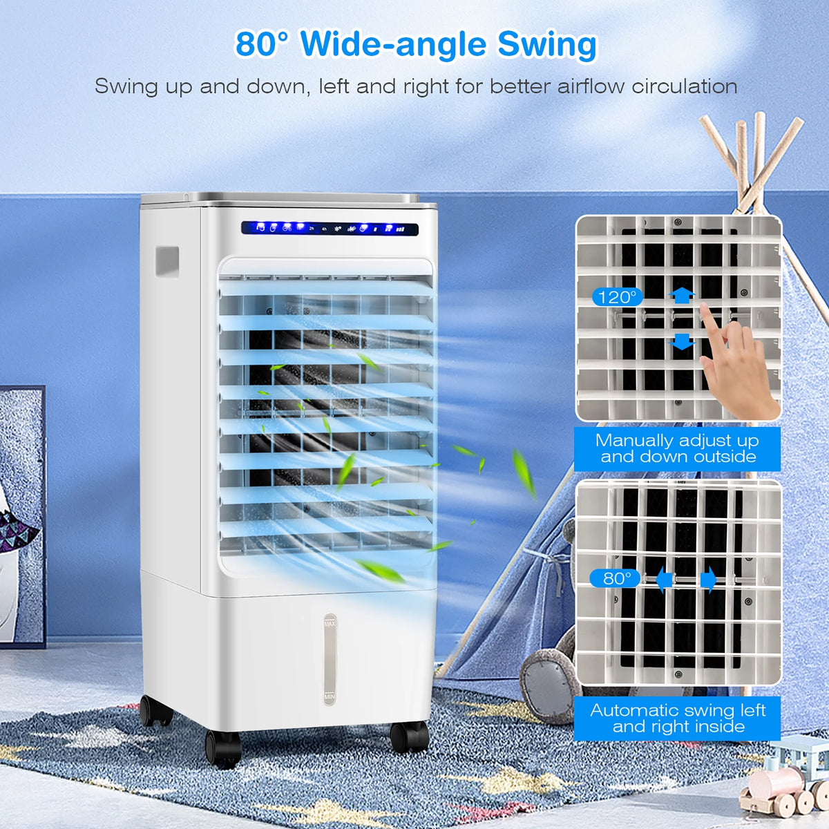 3-in-1 Evaporative Air Cooler Fan Humidifier T868197