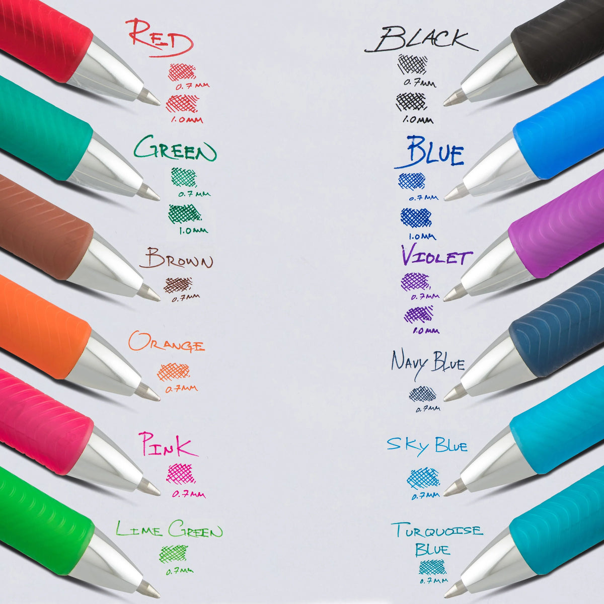 Retractable Liquid Gel Pen 0.7mm Assorted Ink X17448