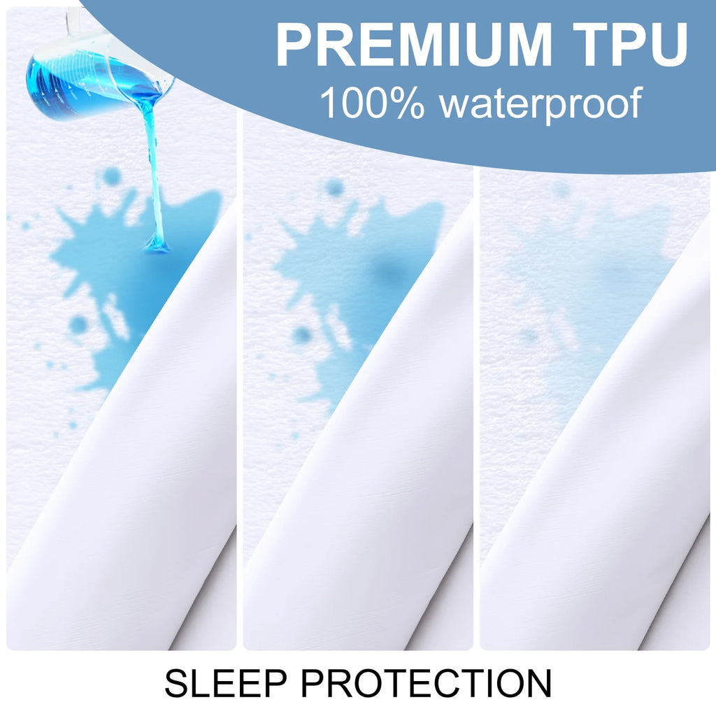 100% Waterproof Microplush Fleece Queen Mattress Protector N24918