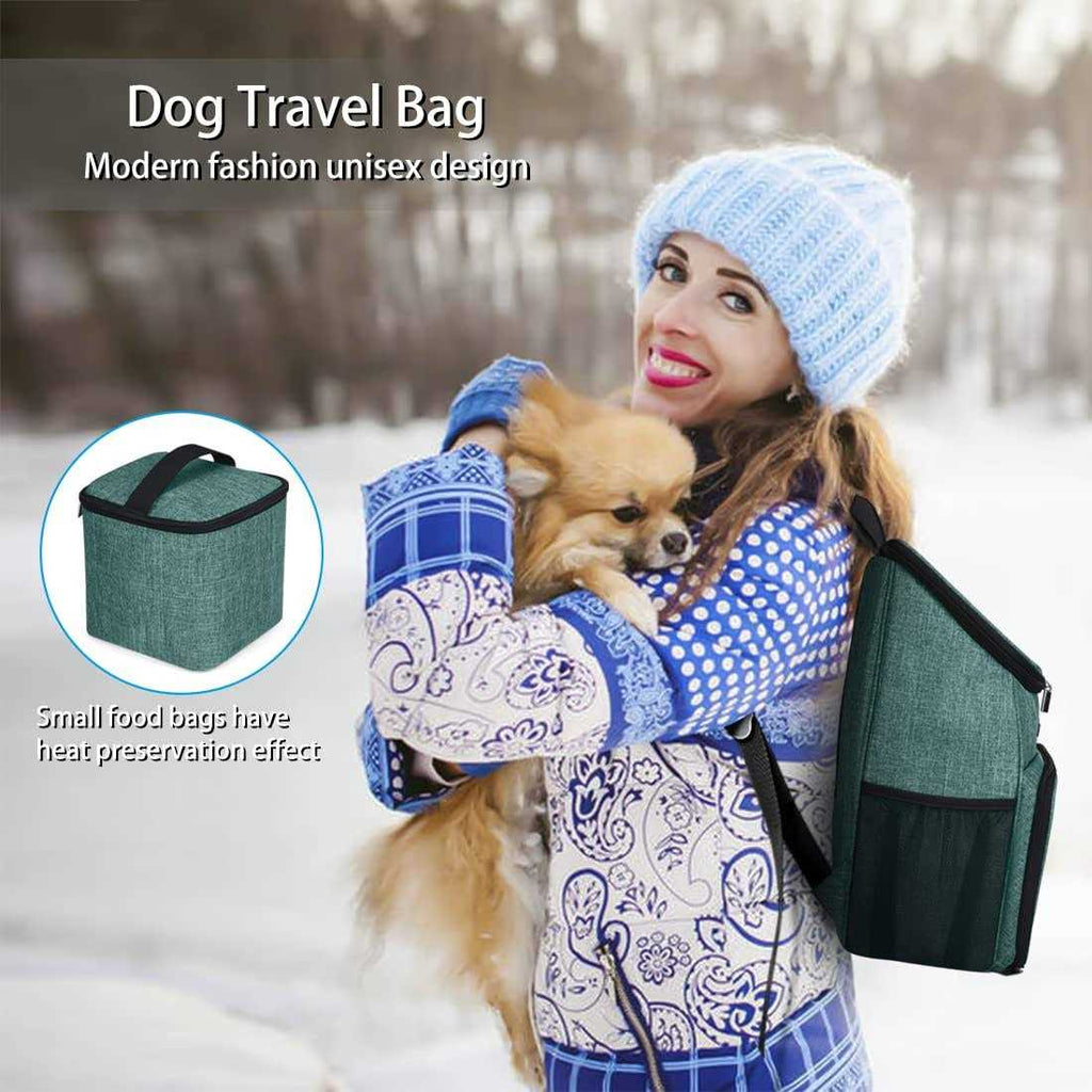 Airline Approved Dog Travel Backpack with 2 Bowls and 2 Food Baskets T841992