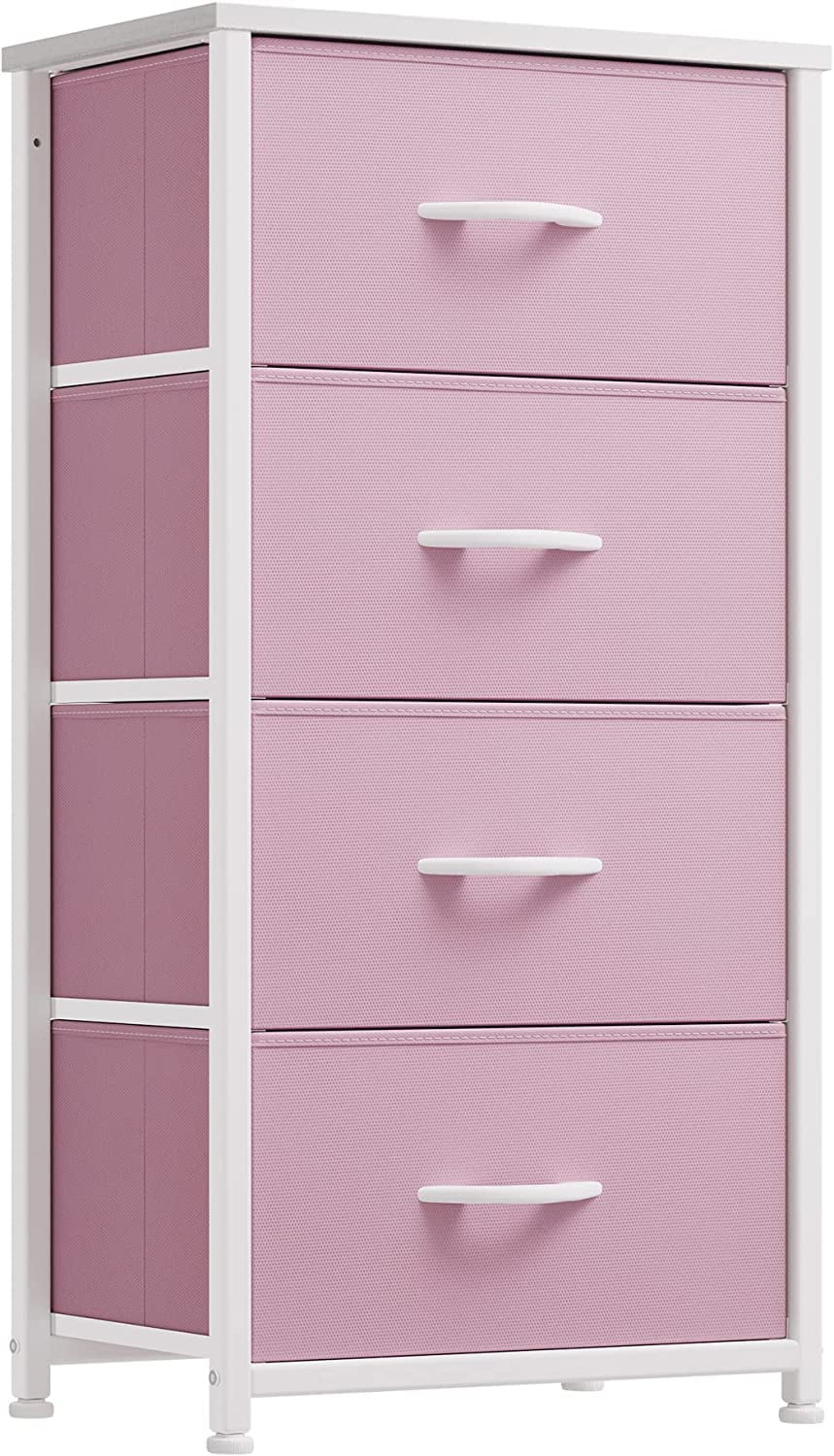 Pink 4 Drawer Fabric Dresser Z75006