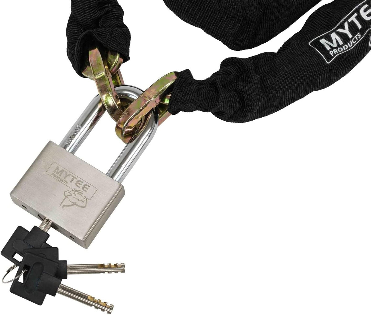 Anti Cut Security Chain and Lock Kit 6 Foot x 3/8 Inch Hardened Chain S5543