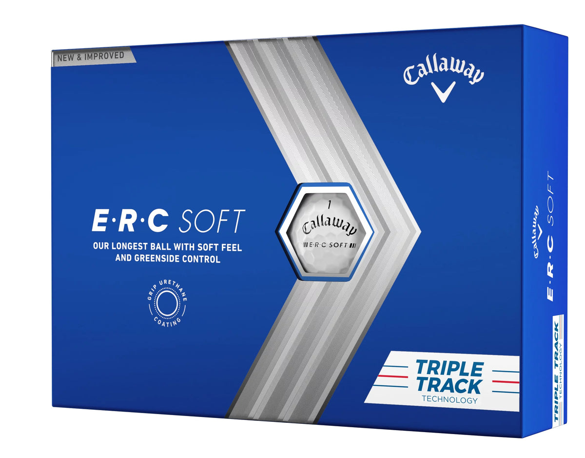 ERC Soft Triple Track Golf Ball White W609