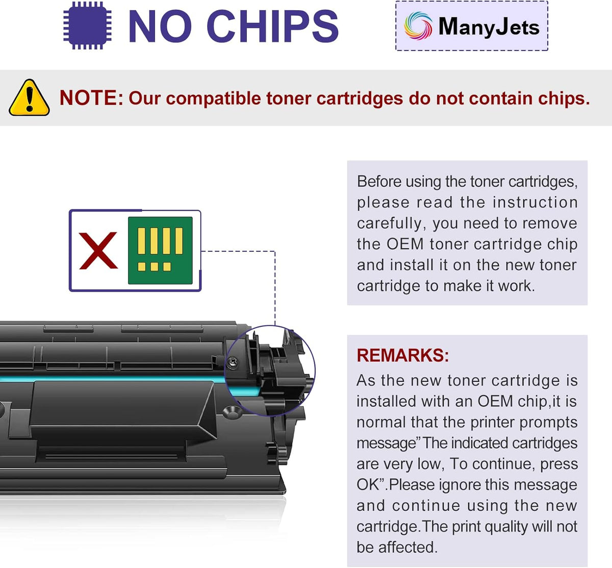 Compatible 58X CF258X Toner Cartridge Replacement Black 2-Pack E93498