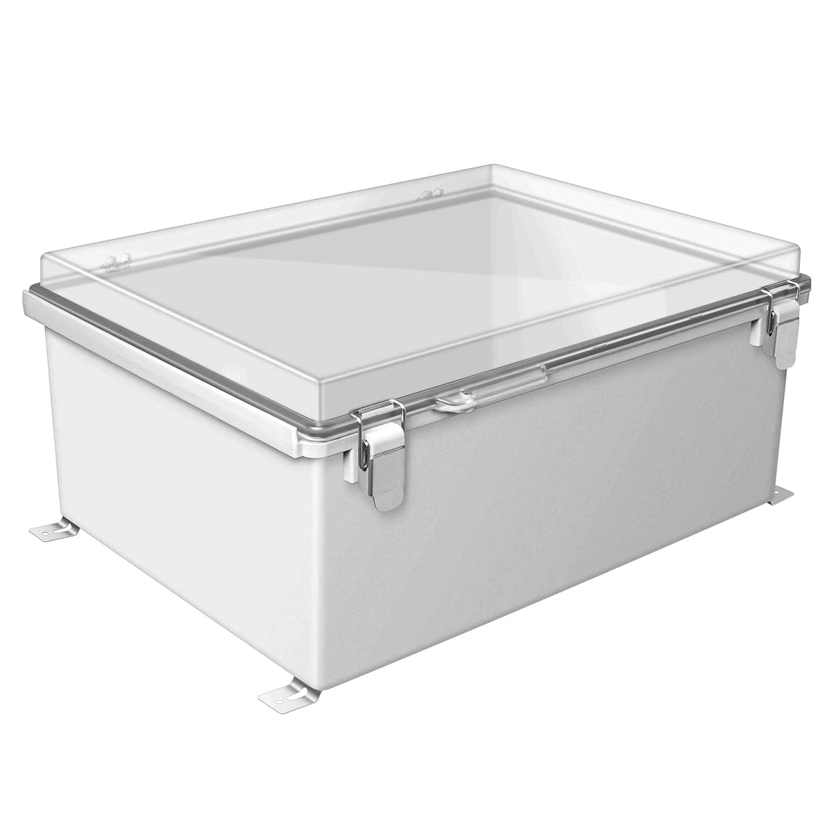 IP67 Waterproof Hinged Cover Plastic Junction Box with Mounting Plate 400×300×180mm W370