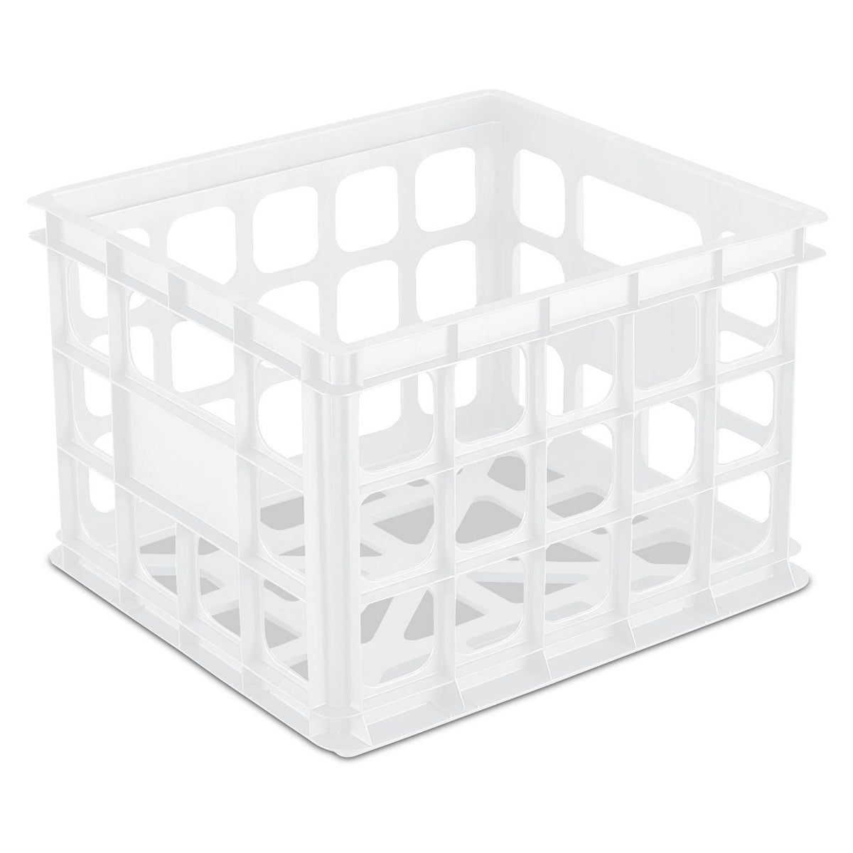 White Storage Crate Case of 6 Z6377
