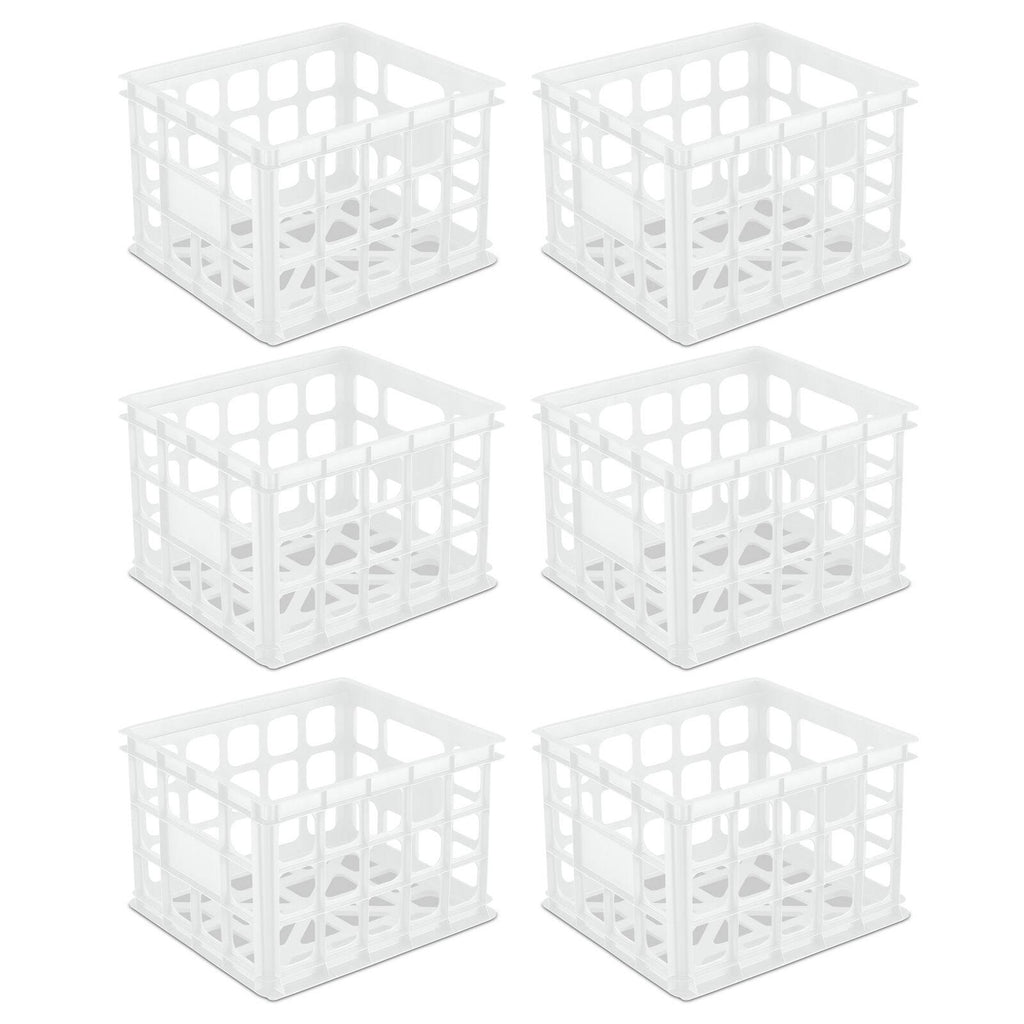 White Storage Crate Case of 6 Z6377