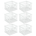 White Storage Crate Case of 6 Z6377