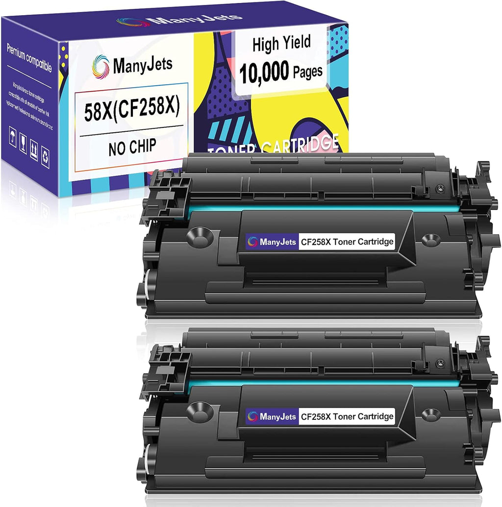 Compatible 58X CF258X Toner Cartridge Replacement Black 2-Pack E93498