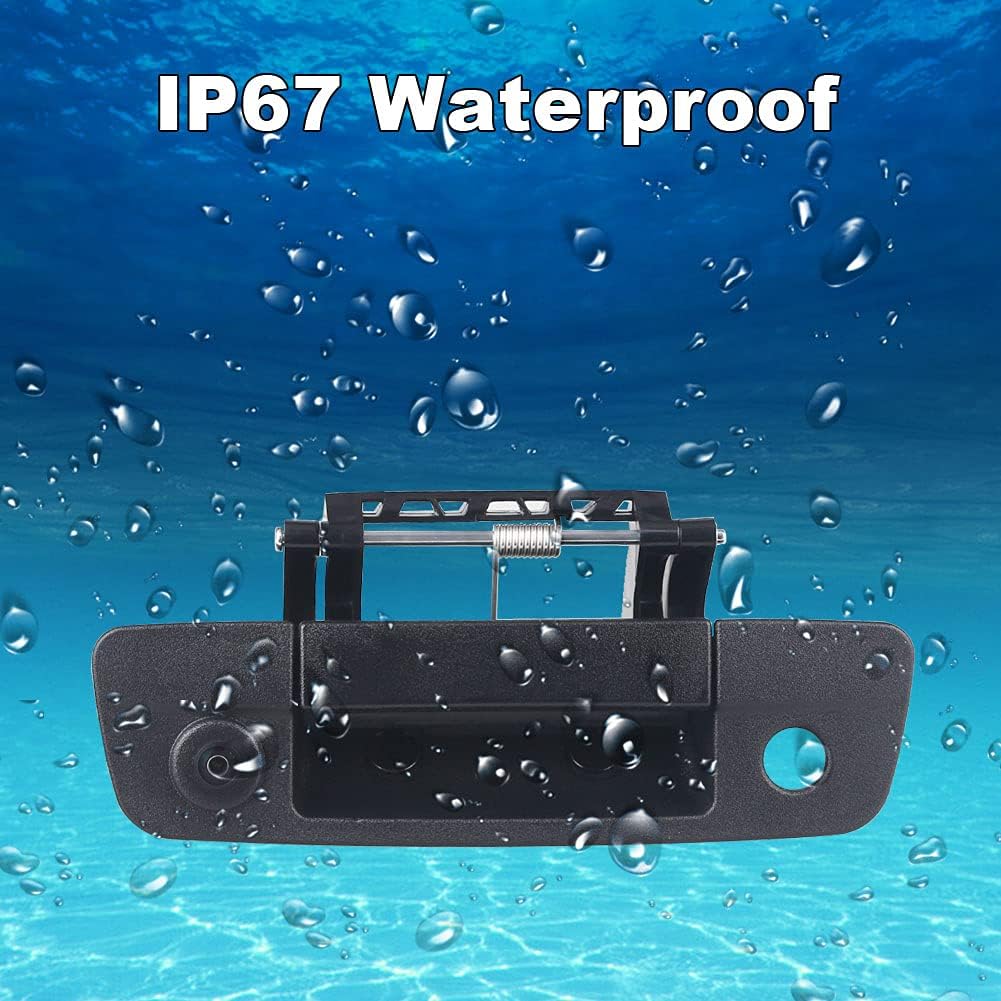 Black Waterproof Rear View Backup Camera Tailgate Handle O19762