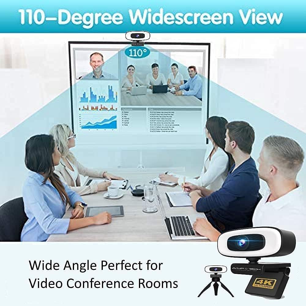 4K Ultra HD 8MP Autofocus USB Webcam with Microphone I524