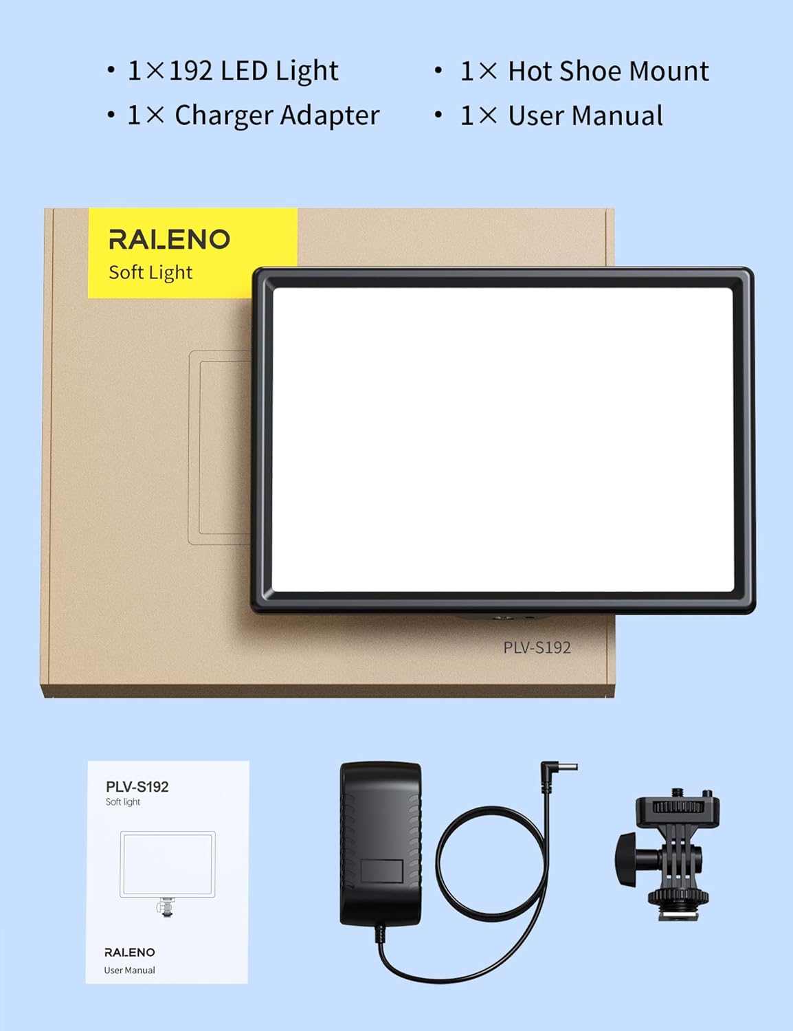 LED Video Soft Light Panel with Adjustable Brightness and Color Temperature S334
