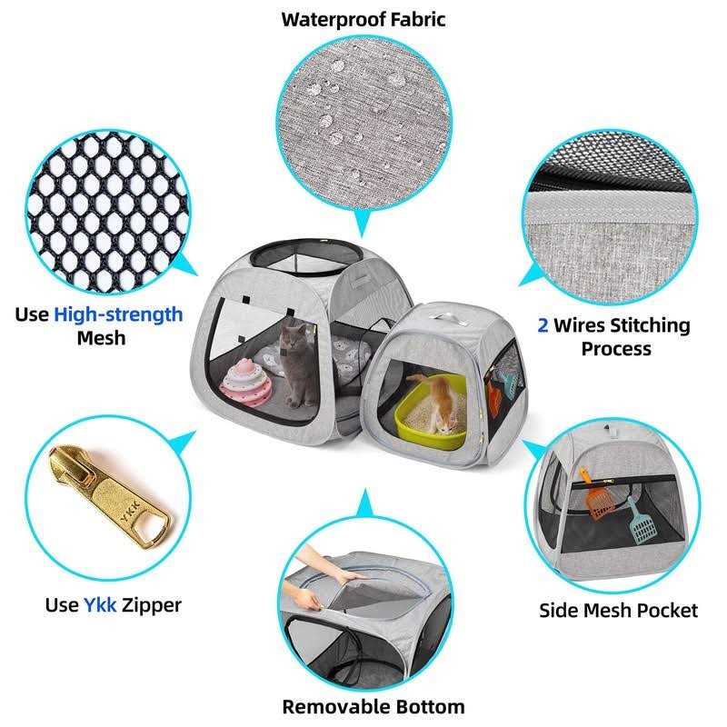Portable Foldable Cat Playpen F5271