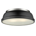 14 in. Flush Mount Light with Matte Black Shade Z428780