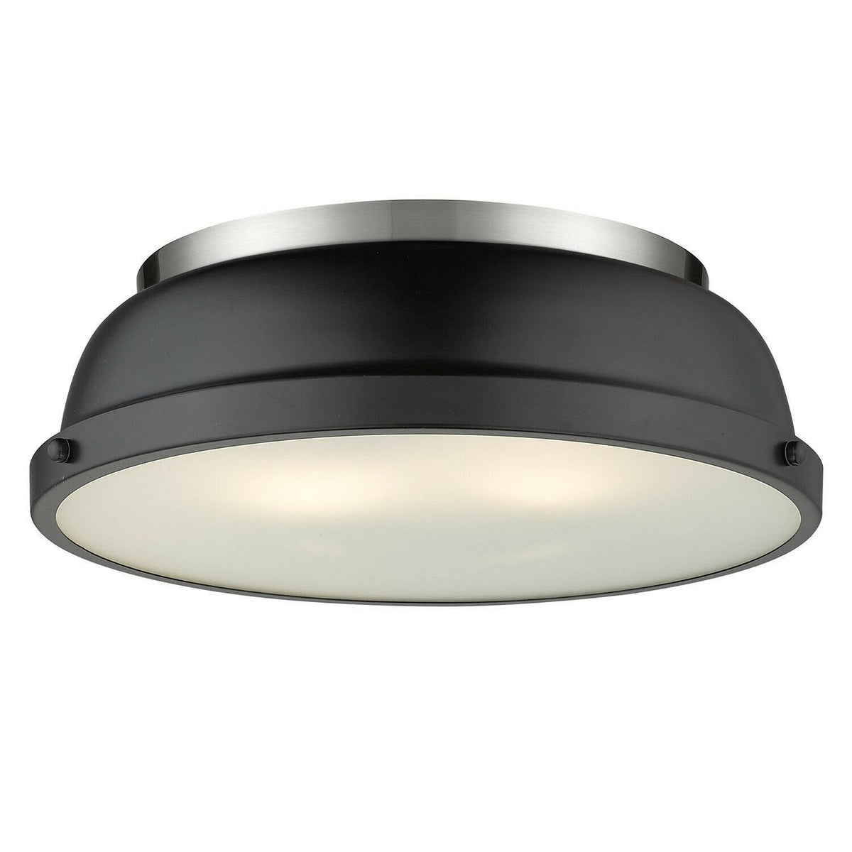 14 in. Flush Mount Light with Matte Black Shade Z428780