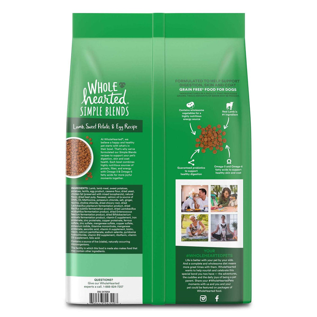 Lamb Sweet Potato & Egg Recipe Dry Dog Food C934544