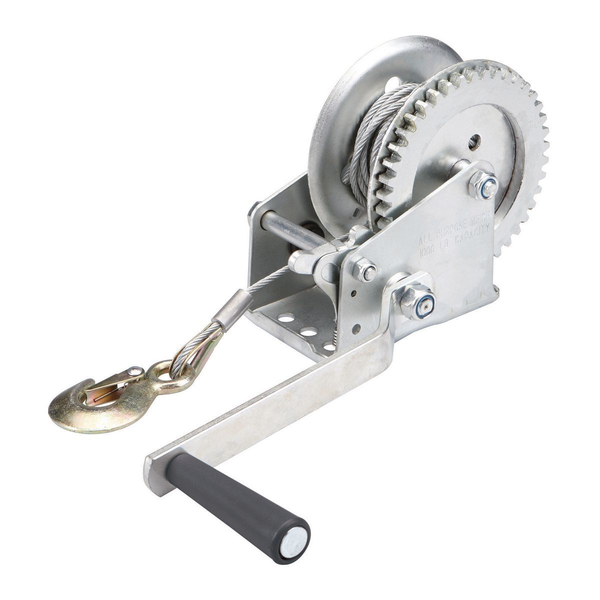 1000 lb. 1/2 Ton Capacity 32 ft. Cable Hand Winch L55725