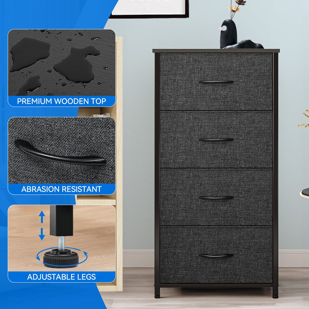 4 Drawer Fabric Dresser N179771