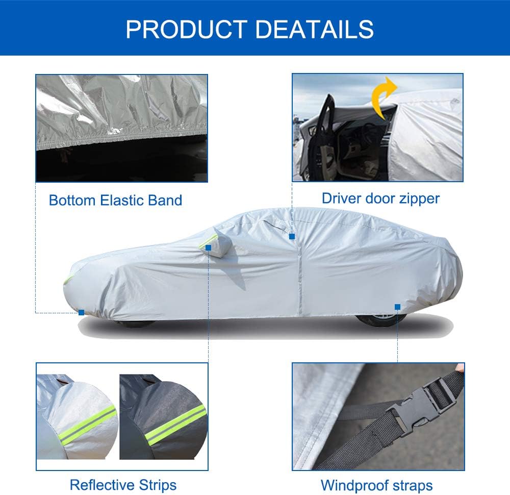 6 Layers SUV Car Cover with Zipper Door G190