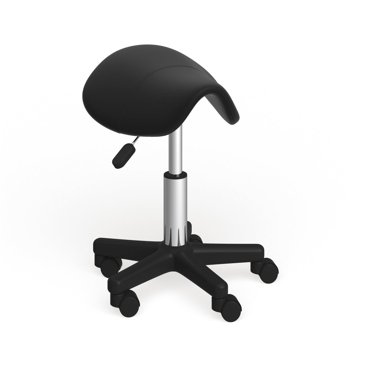 Black Adjustable Saddle Salon Massage Stool Q79002
