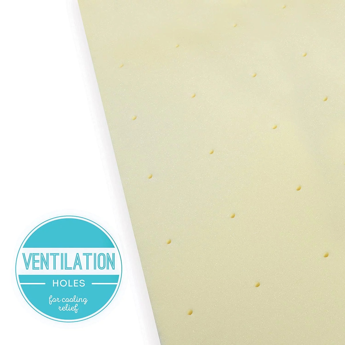 2 Ventilated Memory Foam Crib and Toddler Mattress Topper with Waterproof Cotton Cover O69591
