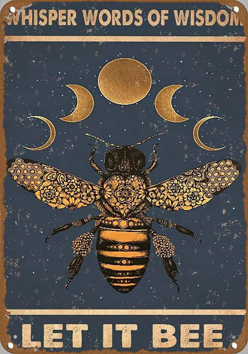 Bee Poster Metal Tin Sign 8x12 U342002