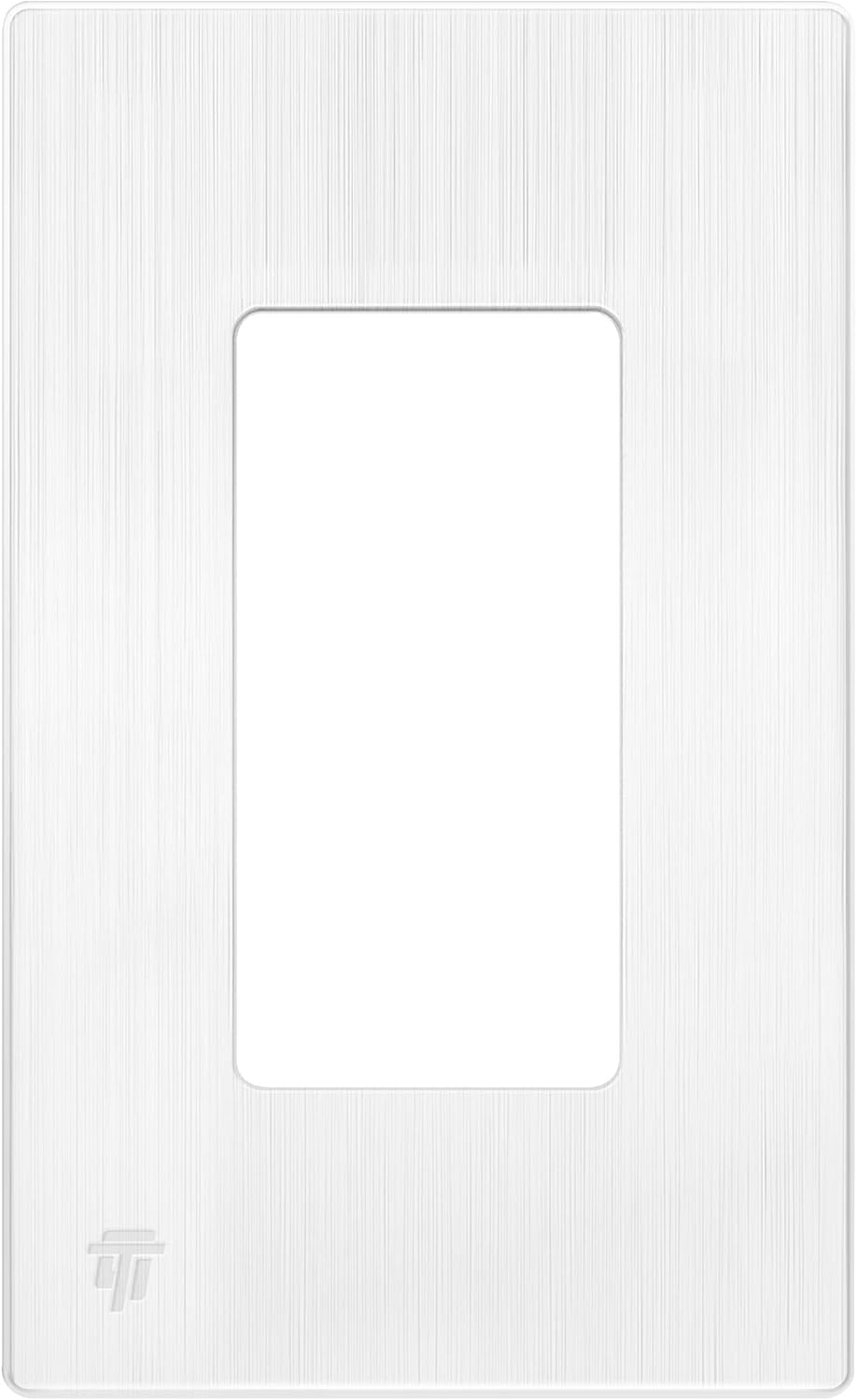 Screwless Decorator Wall Plate Outlet Cover, Gloss Finish, 1-Gang, Unbreakable Polycarbonate Thermoplastic, Gold W443