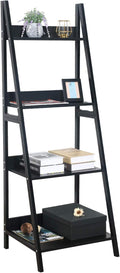4 Tier Brown Ladder Shelf Bookshelf V8418