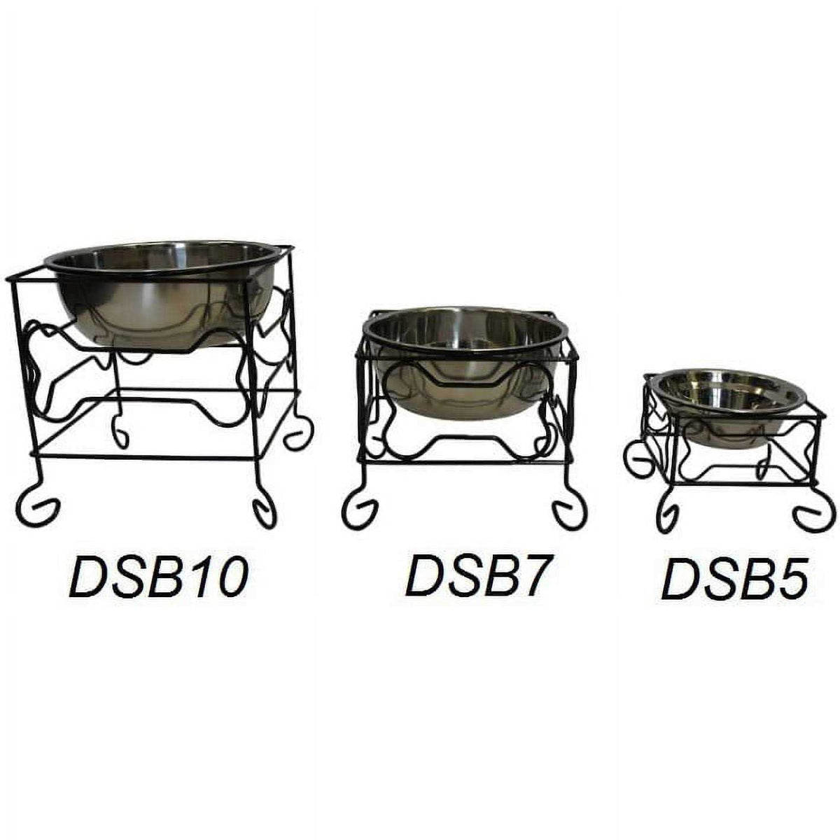 Wrought Iron Stand with Stainless Steel Feeder Bowl H22217