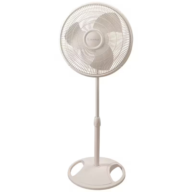 White 3 Speed Oscillating Pedestal Fan R229694