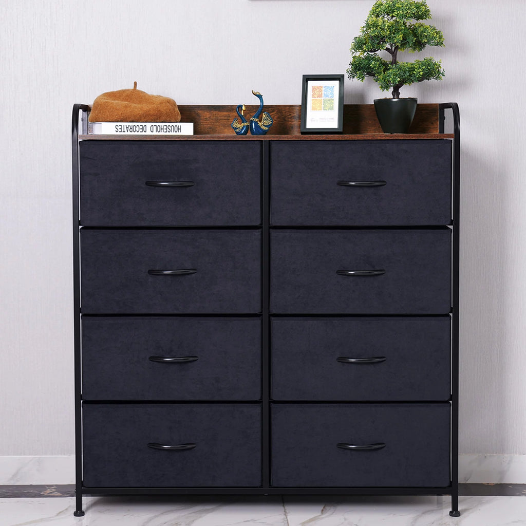 8 Drawer Dresser with Rustic Finish B588